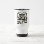 Funny "I'M WATCHING YOU" Retro Eyes Coffee Mug - O トラベルマグ (中央)