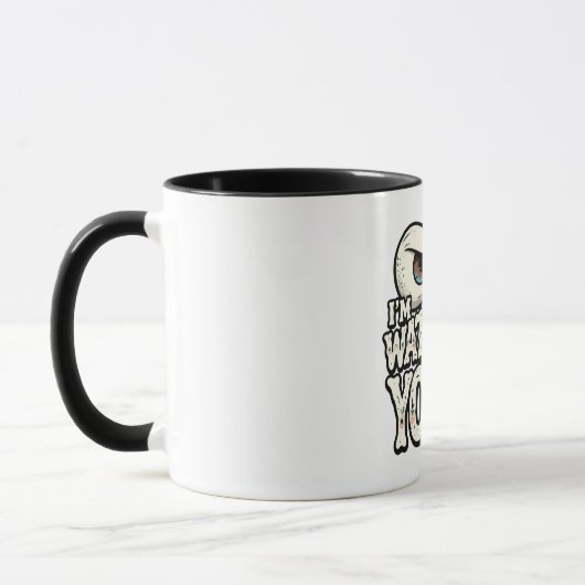 Funny "I'M WATCHING YOU" Retro Eyes Coffee Mug - O マグカップ (左)