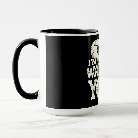 Funny "I'M WATCHING YOU" Retro Eyes Coffee Mug - O マグカップ (左)