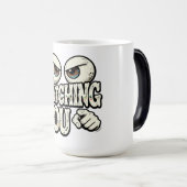 Funny "I'M WATCHING YOU" Retro Eyes Coffee Mug - O モーフィングマグカップ (正面右)