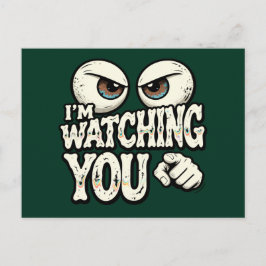 Funny "I'M WATCHING YOU" Retro Eyes Greeting Card  ポストカード