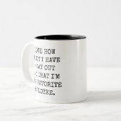 Funny I'm Your Favorite Employee Mug for Bosses ツートーンマグカップ (正面左)