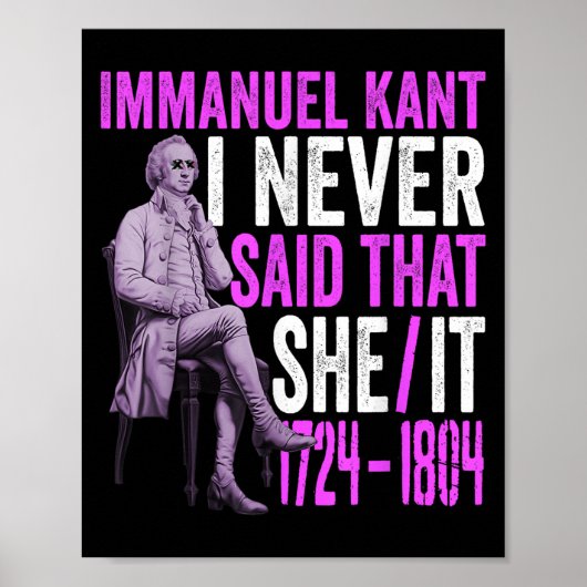 Funny Immanuel Kant Quote Philosophy Lover Graduat ポスター (正面)