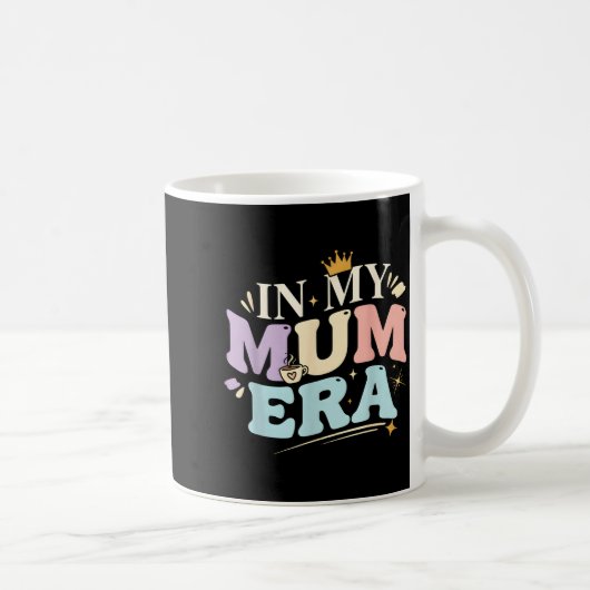 Funny In My Blue Mum Era Cool Mom Mother's Day  コーヒーマグカップ (右)