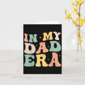 Funny In My Daddy Era Lover Groovy Retro Daddy Fat カード (黄色い花)