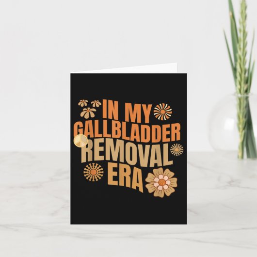 Funny In My Gallbladder Removal Era Groovy Design カード (正面)