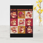 Funny In My Groundhog Era Football Happy Groundhog カード (黄色い花)