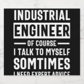 Funny Industrial Engineer Gift リキュールボトルラベル (シングルラベル)