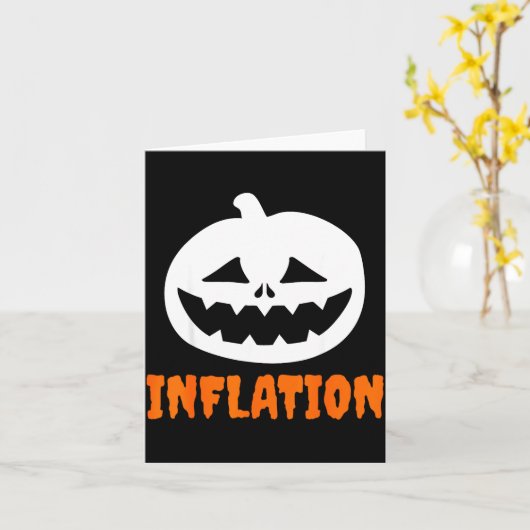 Funny Inflation Halloween Costume Couple Matching  カード (黄色い花)