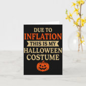 Funny Inflation Halloween Costume Couple Matching  カード (黄色い花)