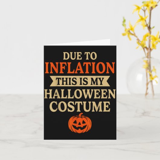 Funny Inflation Halloween Costume Couple Matching  カード (黄色い花)