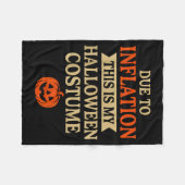 Funny Inflation Halloween Costume Couple Matching  フリースブランケット (正面(横))