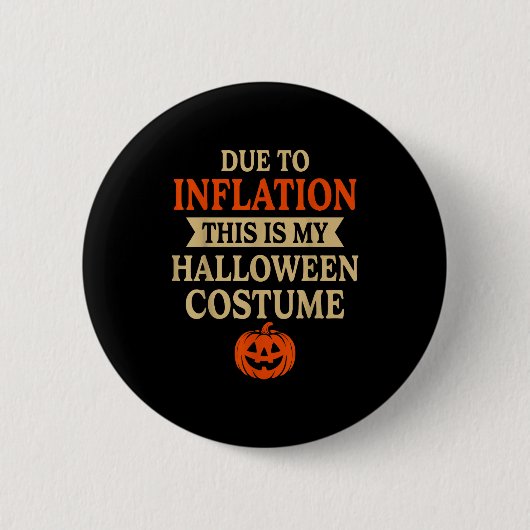 Funny Inflation Halloween Costume Couple Matching  缶バッジ (正面)
