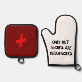 Funny Influencer Quote Gift For Home Decor  鍋つかみ&鍋敷きセット