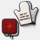 Funny Influencer Quote Gift For Home Decor  鍋つかみ&鍋敷きセット (正面/裏面)