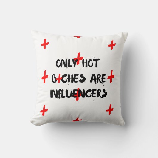Funny Influencer Quote Pillow For Home Decor クッション (正面)