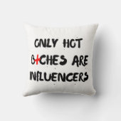Funny Influencer Quote Pillow For Home Decor クッション (裏面)