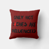 Funny Influencer Quote Pillow For Home Decor クッション (裏面)