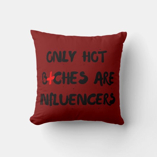 Funny Influencer Quote Pillow For Home Decor クッション (正面)