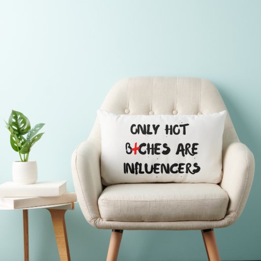 Funny Influencer Quote Pillow For Home Decor ランバークッション (椅子)