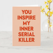 Funny Inner Serial Killer Card カード (黄色い花)