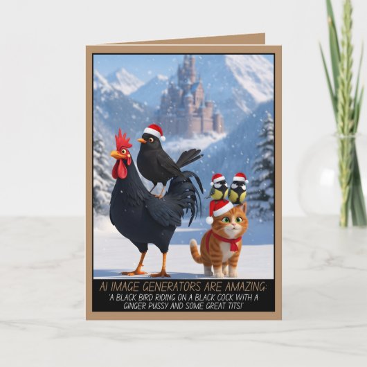 Funny innuendo Christmas カード (正面)