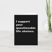 Funny Inspirational Sarcastic Hilarious Quote カード (正面)