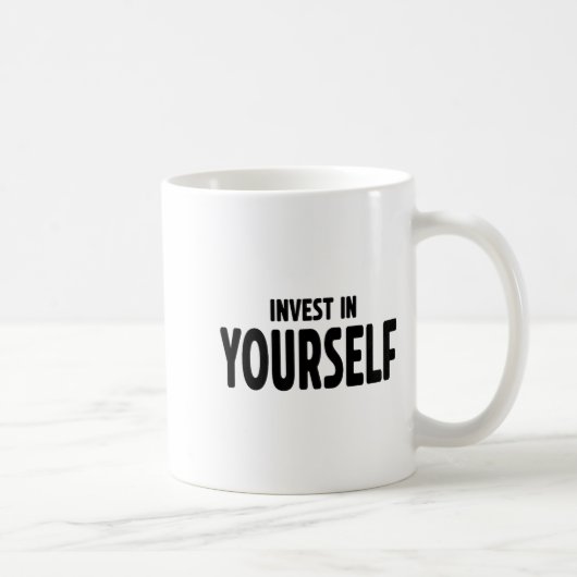 Funny Insrational And Motivational Gift Invest In コーヒーマグカップ (右)