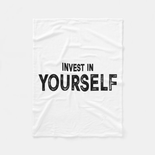 Funny Insrational And Motivational Gift Invest In  フリースブランケット (正面)