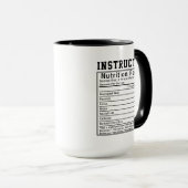 Funny Instructor Nutrition Facts Educator Gift マグカップ (正面右)