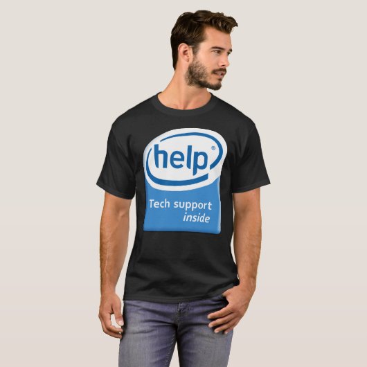 Funny Intel Parody Logo Computer Tech Support Esse Tシャツ (正面フル)