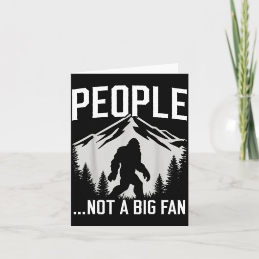 Funny Introvert Bigfoot People Not A Big Fan Dad J カード (正面)