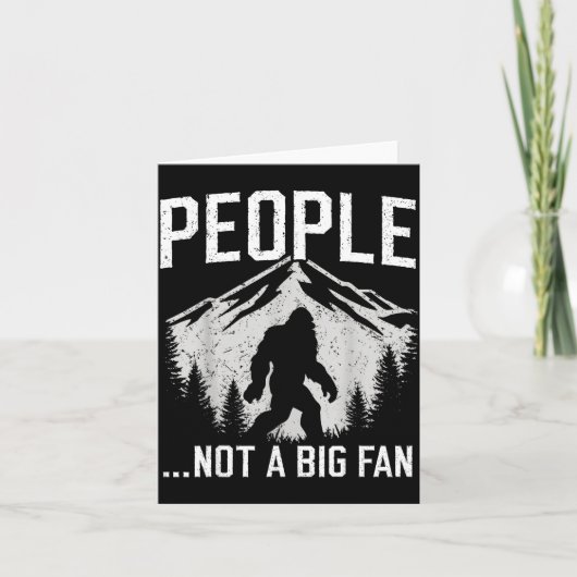 Funny Introvert Bigfoot People Not A Big Fan Dad J カード (正面)