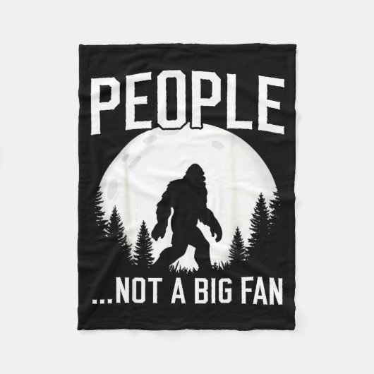 Funny Introvert Bigfoot People Not A Big Fan Dad J フリースブランケット (正面)