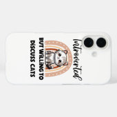 Funny Introvert Cat Lover Quote Case-Mate iPhoneケース (裏面 (横))