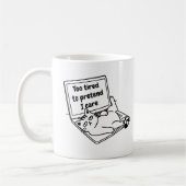 Funny Introvert Cat Mug – Too Tired To Care コーヒーマグカップ (左)