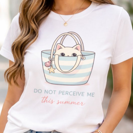 Funny Introvert Cat Shirt Do Not Perceive Me Tシャツ