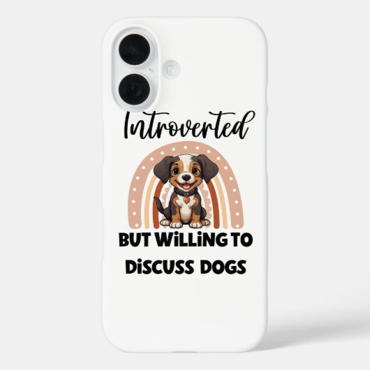 Funny Introvert Dog Lover Quote Case-Mate iPhoneケース (裏面)