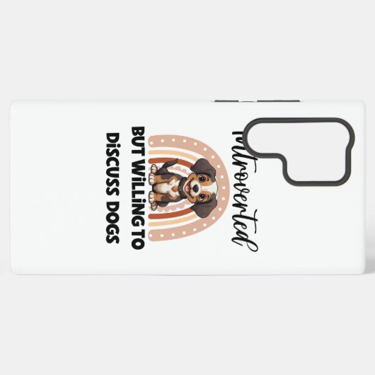 Funny Introvert Dog Lover Quote Samsung Galaxyケース (裏面横)