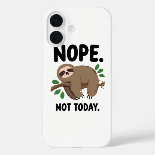 Funny Introvert Humor with a Lazy Sloth Case-Mate iPhoneケース (裏面)