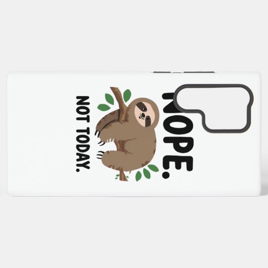 Funny Introvert Humor with a Lazy Sloth Samsung Galaxyケース (裏面横)