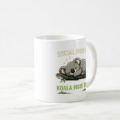 Funny Introvert Koala Coffee Mug コーヒーマグカップ (正面右)
