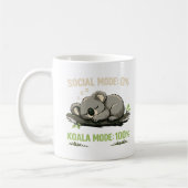 Funny Introvert Koala Coffee Mug コーヒーマグカップ (左)