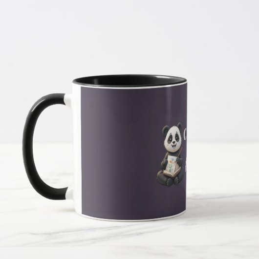 Funny Introvert Panda Mug – Creative in Isolation マグカップ (左)