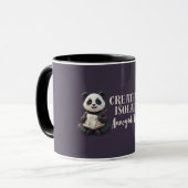Funny Introvert Panda Mug – Creative in Isolation マグカップ (正面左)