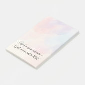 Funny Introvert RSVP Quote & Subtle Watercolor ポストイット (アングル)
