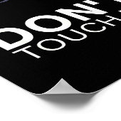 Funny Introvert Saying Evil Eye - Don't Touch Me B ポスター (角)