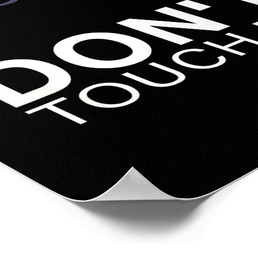 Funny Introvert Saying Evil Eye - Don't Touch Me B ポスター (角)