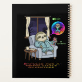 Funny Introvert Sloth Low Social Battery Adventur プランナー手帳 (裏面)