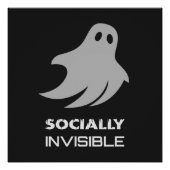 Funny Introvert Spooky Ghost ポスター (正面)